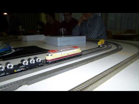 20. Stummi-Treff WN,  03 - BR E03 004 Ep.III zieht einen Güterzug von 5 Sahmms Wagen