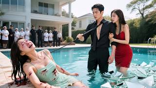 Hij geloofde roddels en gaf haar schuld.Zij trouwde de magnaat; op de bruiloft smeekte hij berouwvol