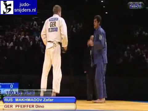 Judo 2009 Birmingham: Makhmadov (RUS) - Pfeiffer (GER) [-100kg] the match