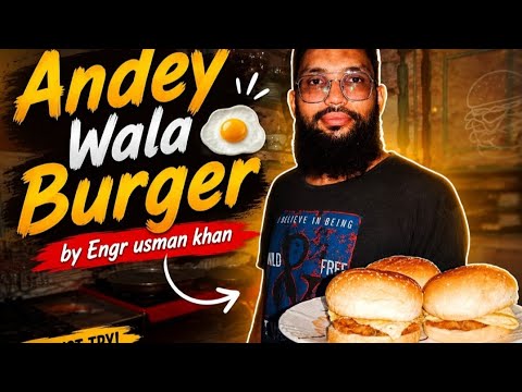 Andey Wala Burger Recipe | Crispy Egg Burger at Home | Easy & Tasty | Engr Usman Khan