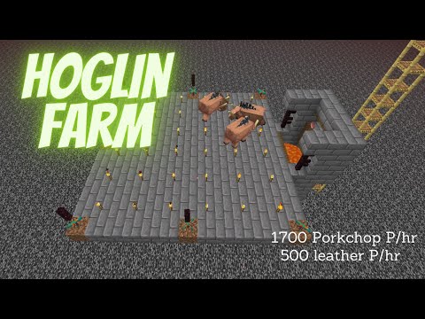 1.18 Hoglin farm tutorial.Produces 1700 Porkshop and 500 leather