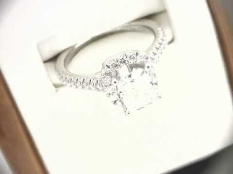 21008 2.23 Ct. Cushion Cut Diamond Engagement Ring H, VS2