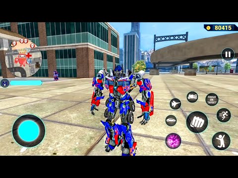 Optimus Prime Multiple Transformation Jet Robot Car Game 2023 - Android Gameplay