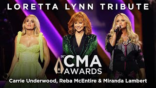 Reba McEntire, Carrie Underwood &amp; Miranda Lambert | Loretta Lynn Tribute - 56th CMA Awards