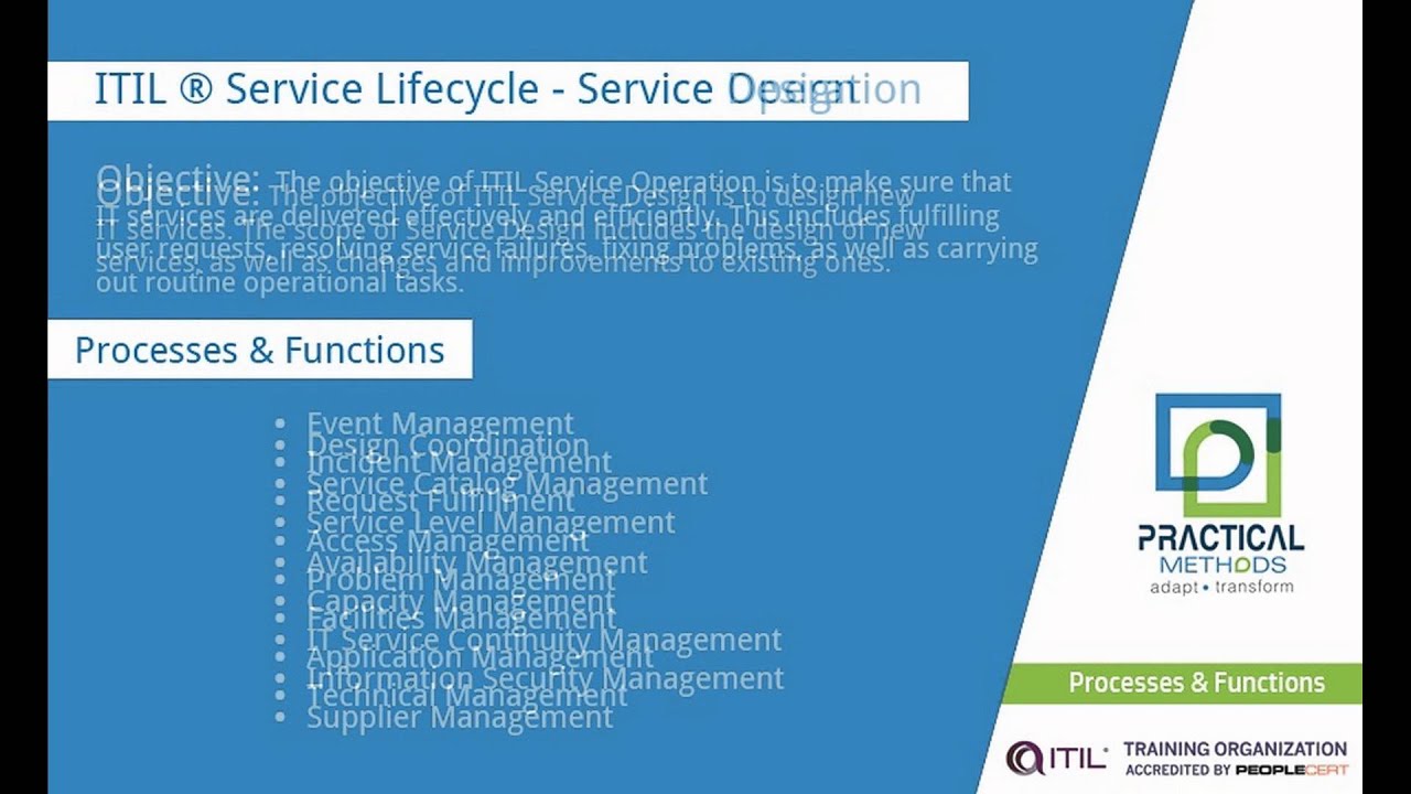 ITIL Intermediate service lifecycle Training  Process & Function