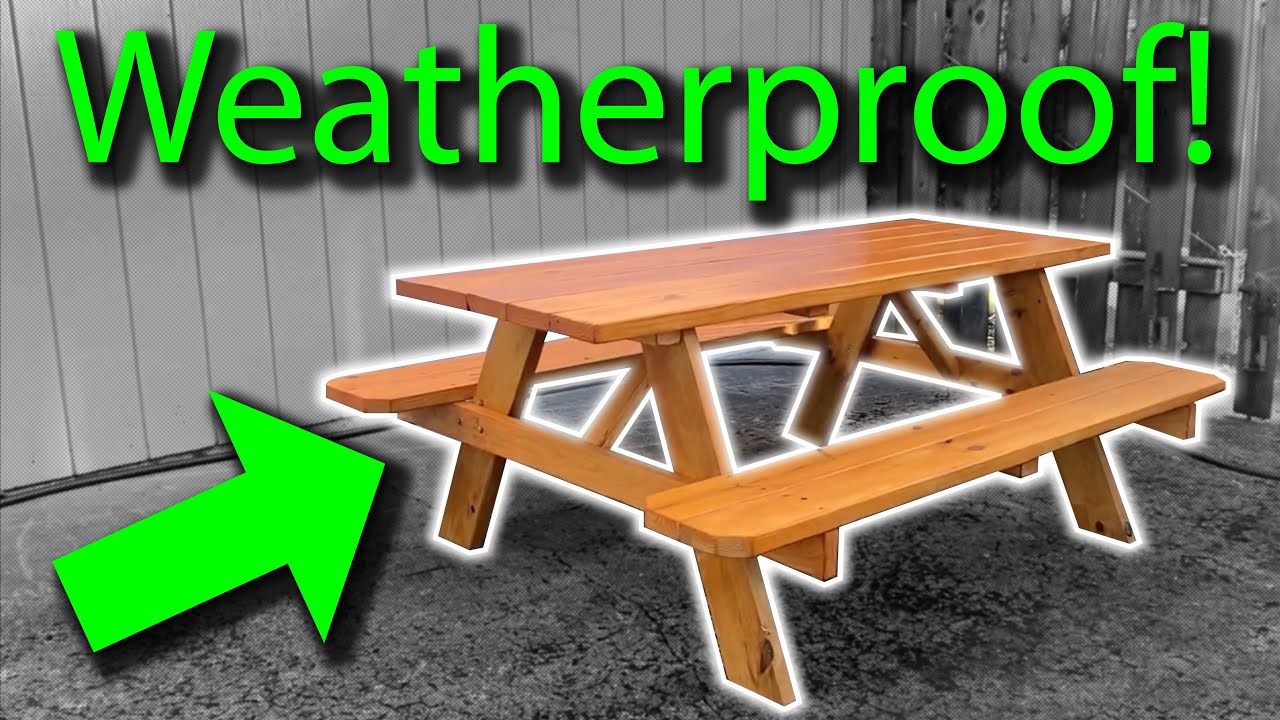 How do you weatherproof a wooden bench?