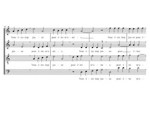 Nicolas Gombert:  Chanson Vous êtes trop jeune