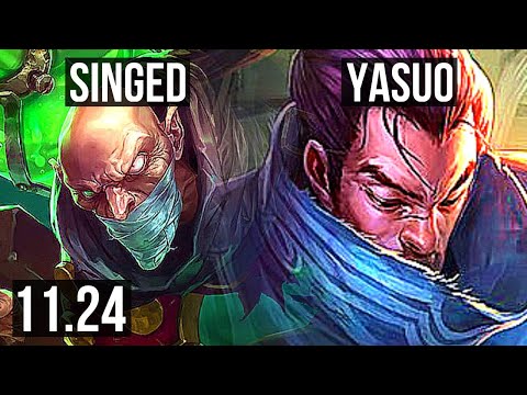 SINGED vs YASUO (MID) | 1.3M mastery, 3/2/9 | EUW Diamond | 11.24