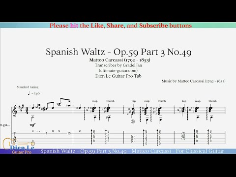 Opus 59 Part 3 No 49 - Spanish Waltz - Matteo Carcassi
