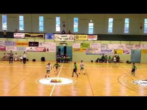 Teror fs vs Cruce de Arinaga copa 12-13 alevin tiros peligrosos de Ylenia y Yonay