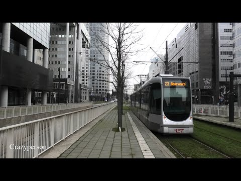 Cabinerit RET Tram Rotterdam Centraal - Vasteland - Dwarsdijk