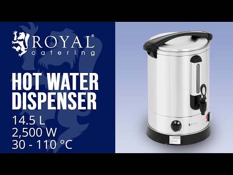 vídeo - Chaleira para água quente - 14,5 l - 2500 W - aço inoxidável - de parede dupla