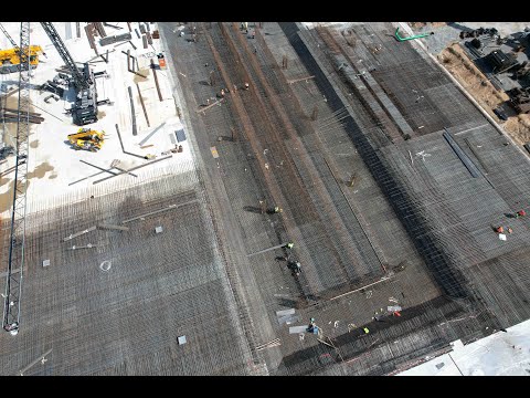 TESLA / Gigafactory4 / 18.07.2021 / 4K / Ein kurzer Flug zum Beton- Fundament