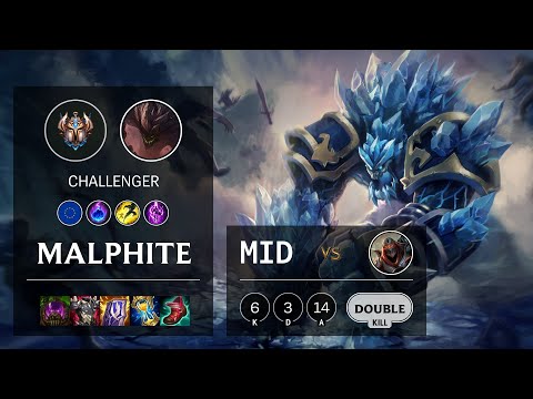 Malphite Mid vs Zed - EUW Challenger Patch 11.4