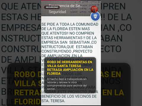 Robo de herramientas en Villa Santa Teresa retrasa ampliación en La Florida