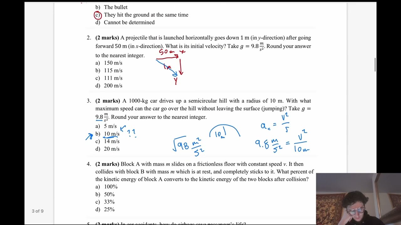 I solve a classical mechanics final