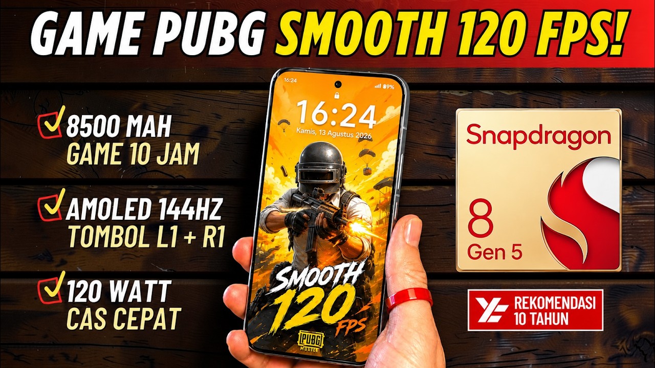 5 HP GAMING PUBG [SMOOTH 120 FPS] TERMURAH! Agustus 2026