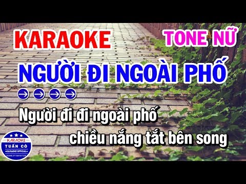 Karaoke Người Đi Ngoài Phố | Nhạc Sống Tone Nữ | Karaoke Tuấn Cò
