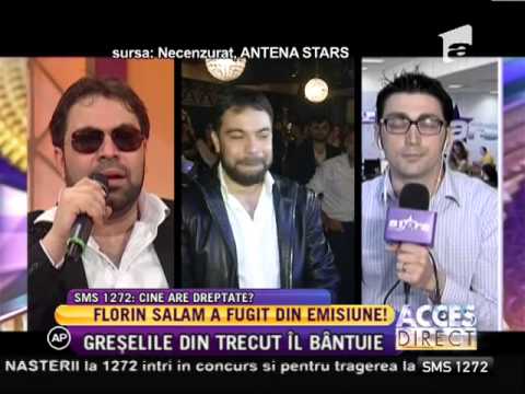 Deranjat de întrebări, Florin Salam a fugit din emisiunea "Necenzurat"!