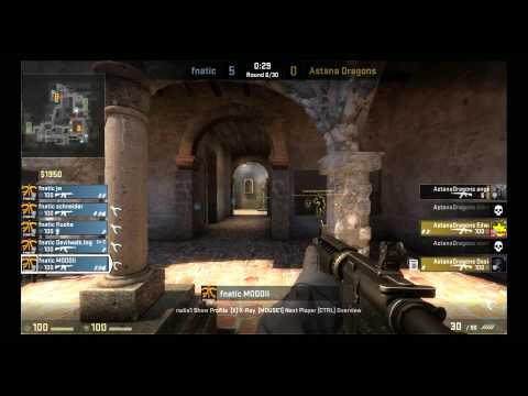 CS:GO fnatic V Astana Dragons Mad Catz Invitational Inferno 1st half