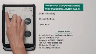 How to open Epub (Adobe/Webkit) and PDF (Universal/Quick)? PocketBook