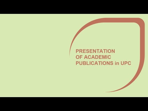 Presentation of Academic Publications in UPC — Ver en YouTube