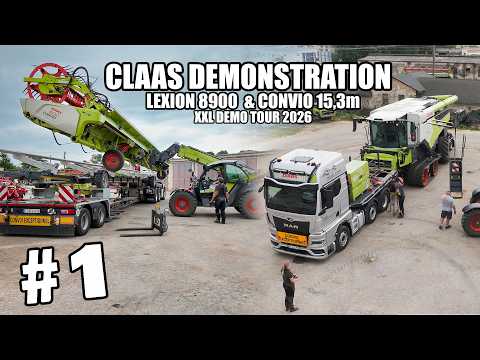 🔥CLAAS DEMONSTRATION #1 [ Lexion 8900 & CONVIO 1530 !! = VYKLÁDKA VEĽKOLEPEJ SÚPRAVY ]