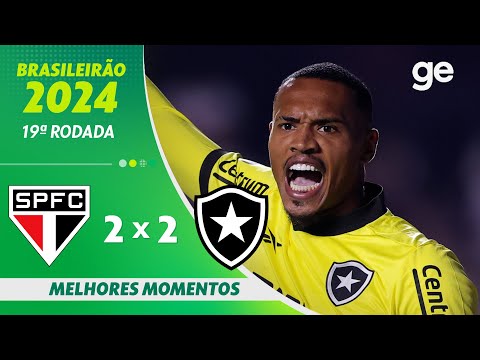 Gols e lances de São Paulo x Botafogo