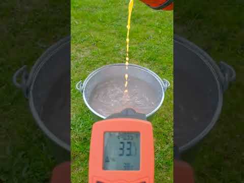 Pouring molten copper into water part two