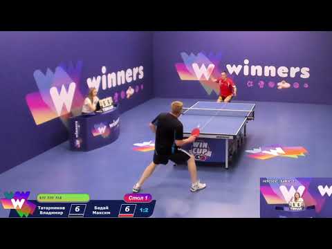 Tatarnikov Vladimir vs Badai Maksim. Highlights | Winners Table tenis League