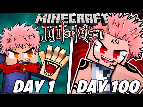 I Survived Jujutsu Kaisen Minecraft for 100 Days... Unbelievable!