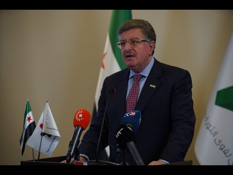 مؤتمر صحفي للرئيس الجديد للائتلاف الوطني السوري سالم المسلط