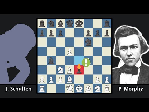 Paul Morphy's Crushing e-file Attack - Schulten vs. Morphy, 1857