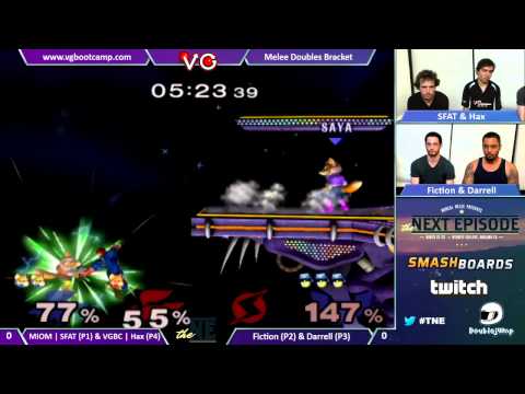 TNE - MIOM | SFAT & VGBC | Hax Vs. Fiction & Darrell - SSBM Doubles - Smash Melee
