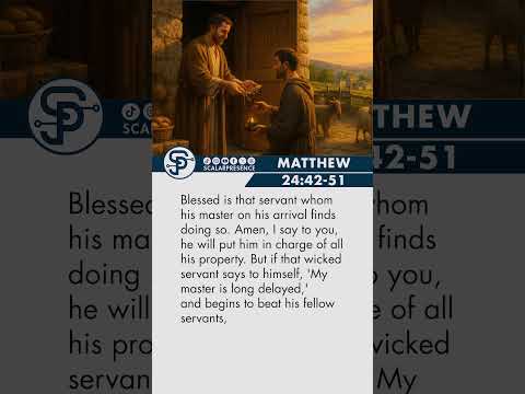 Matthew 24:42-51 #Matthew24 #GospelReading #StayAwake #GospelOfMatthew #DailyGospel