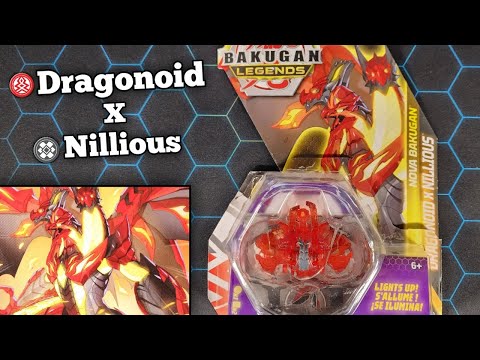 Bakugan Nova Pyrus Darkus Dragonoid x Nillious Fusion Opening!! (Legends)