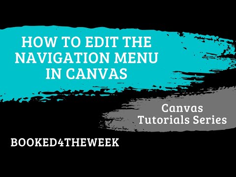 Part of a video titled How to Edit the Navigation Menu in Canvas - YouTube