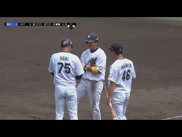 【ファーム】マリーンズ・高濱がセンター前タイムリーヒットを放ち反撃の狼煙を上げる  2018/5/19 M-DB(ファーム)