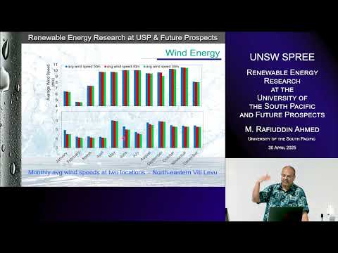 UNSW SPREE 202504-30 M Rafiuddin Ahmed - Renewable Energy Research at the Uni of the South Pacific
