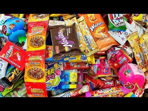 Fruity pan masala fizzy frenzy ASMR | Novita chocolate waffles crunchy snacks | ASMR