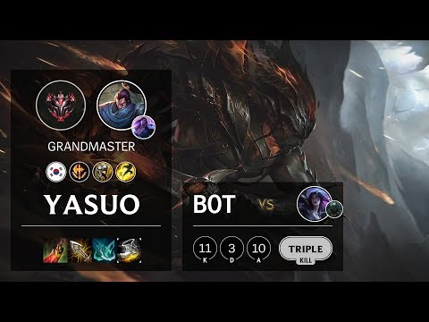 Yasuo Bot vs Kai'Sa - KR Grandmaster Patch 10.9