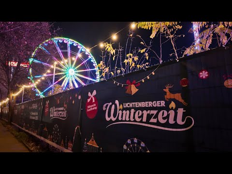 🇩🇪 Berlin Lichtenberger Winterzeit 🎡✨ | Winter Festival Walk 2025 | 4K