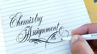 How to write Chemistry assignment in calligraphy