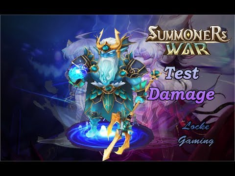Summoners War ~ Poseidon Water Sea Emperor Test Damage and Guild Battle