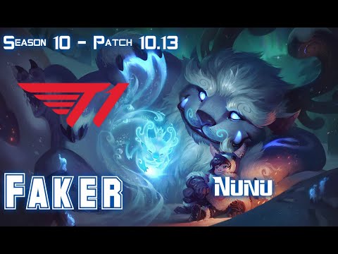 T1 Faker NUNU vs LEBLANC Mid - Patch 10.13 KR Ranked