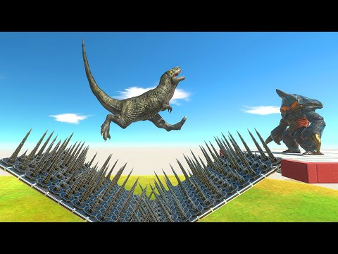 Long Jump Above Many Piercers - Animal Revolt Battle Simulator