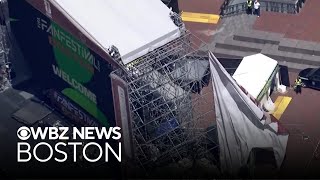 High winds delay opening of FIFA Fan Festival in Boston, fan wait in line to watch USA v. Australia