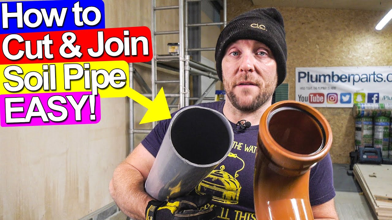 Watch video HOW TO CUT AND JOIN SOIL PIPE THE EASY WAY Now HOW TO CUT AND JOIN SOIL PIPE THE EASY WAY