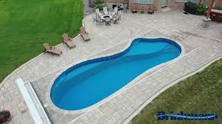 Stunning Ocean Blue Fiberglass Pool