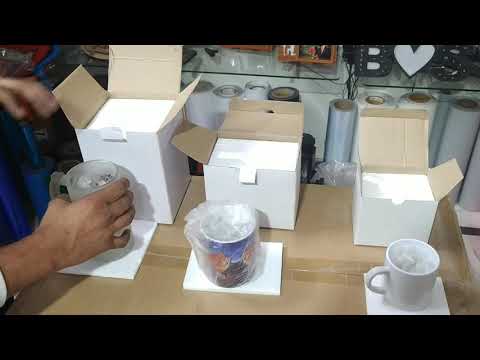 Sublimation white mug 11 oz thermocol packing, for packaging